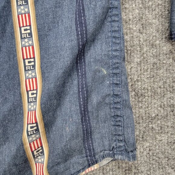 Chaps Ralph Lauren Shirt Mens Medium/Large Striped Vintage Button Up Long Sleeve - Picture 12 of 12